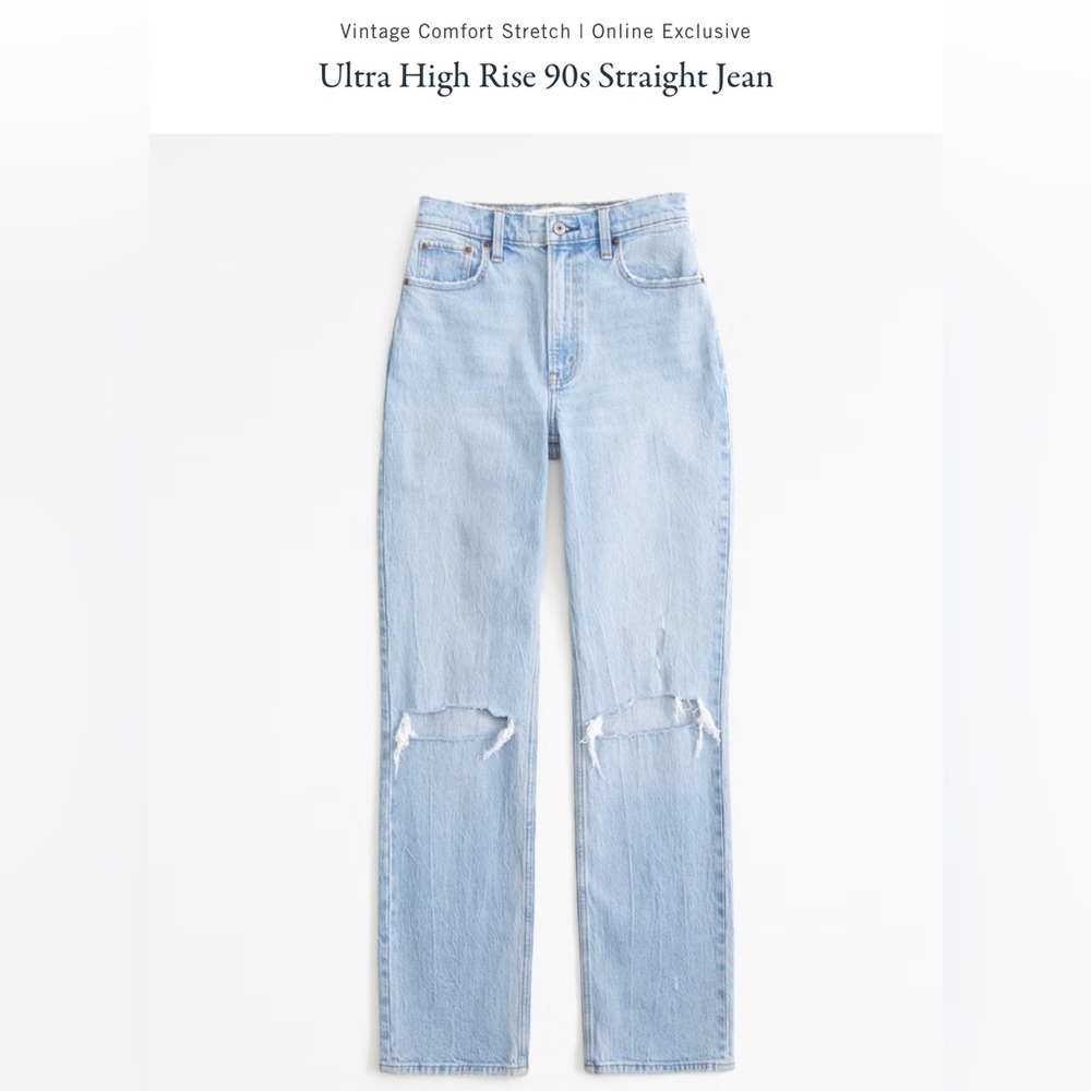 NWOT Abercrombie & Fitch Ultra High Rise 90s Straight Jean